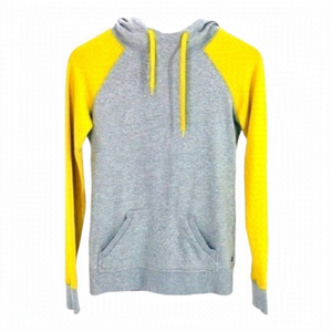 4/$45 SONG Grey Yellow Long Sleeve Hoodie Sweatshirt XS